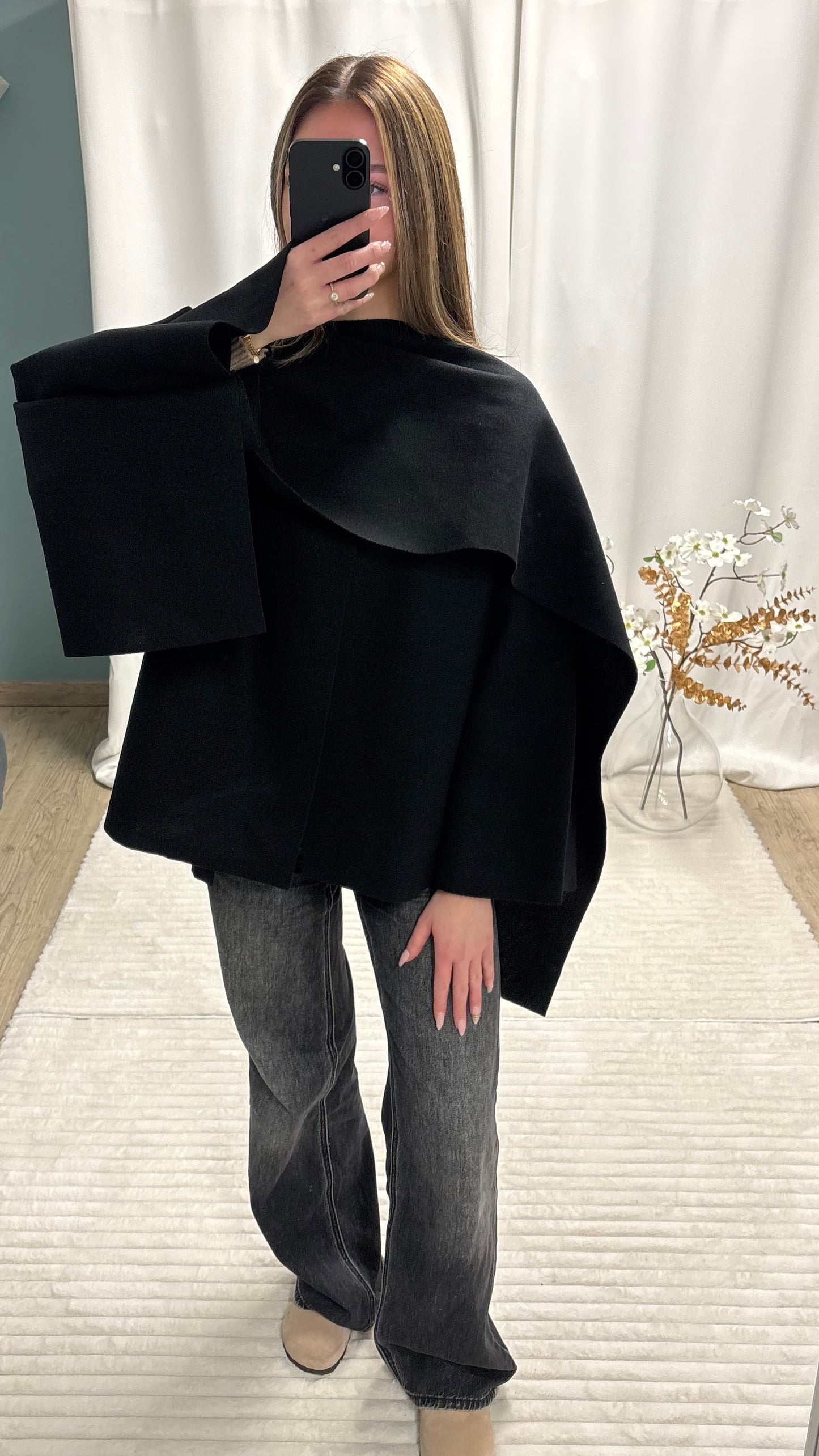 Manteau écharpe intégré